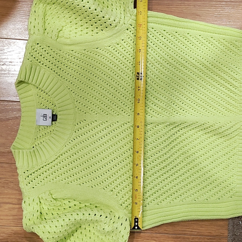 CAbi Lime Green Knit Sweater - Picture 7 of 8